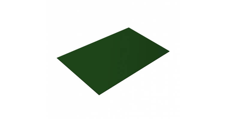Плоский лист 0,4 PE с пленкой RAL 6005 зеленый мох