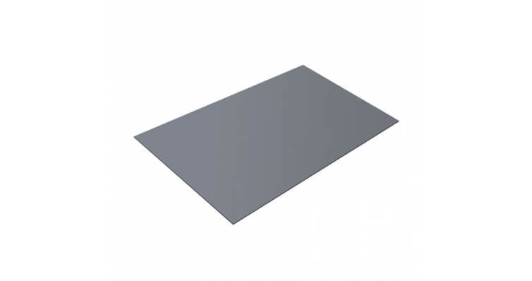 Плоский лист 0,4 PE с пленкой RAL 9006 бело-алюминиевый