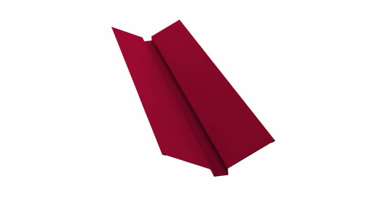 Планка ендовы верхней 115x30x115 0,45 PE с пленкой RAL 3003 рубиново-красный (2м)