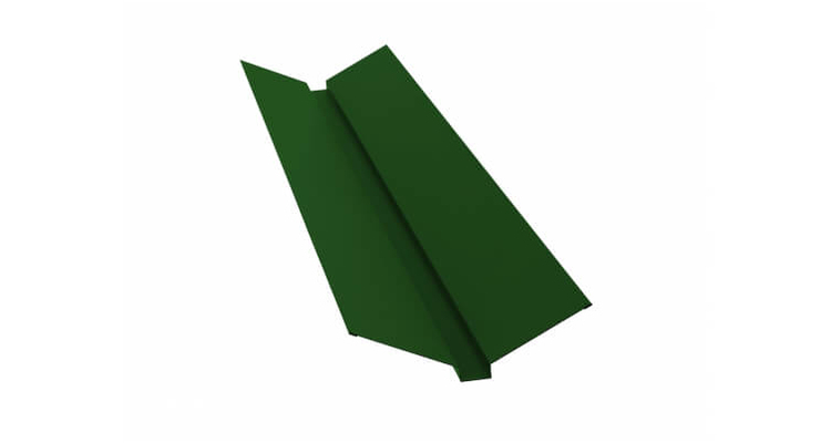 Планка ендовы верхней 115x30x115 0,45 PE с пленкой RAL 6002 лиственно-зеленый (2м)