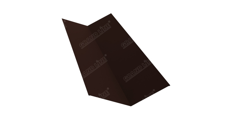 Планка ендовы верхней 145х145 0,7 PE с пленкой RAL 8017 шоколад (2м)