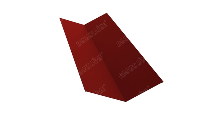 Планка ендовы верхней 145х145 0,7 PE с пленкой RAL 3011 коричнево-красный (2м)
