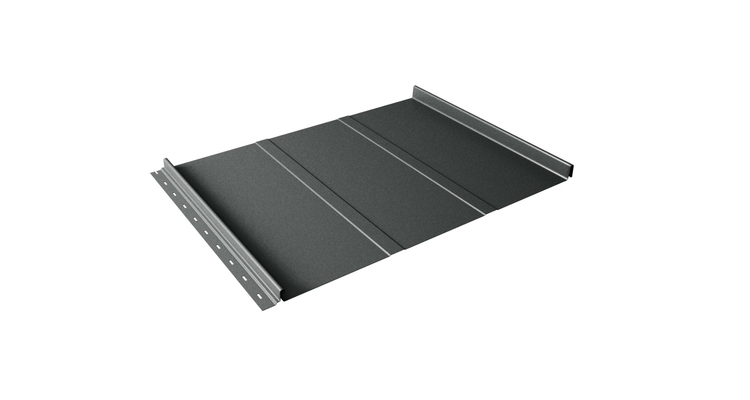 Кликфальц Line GL 0,5 Rooftop Бархат с пленкой на замках RAL 7016 антрацитово-серый