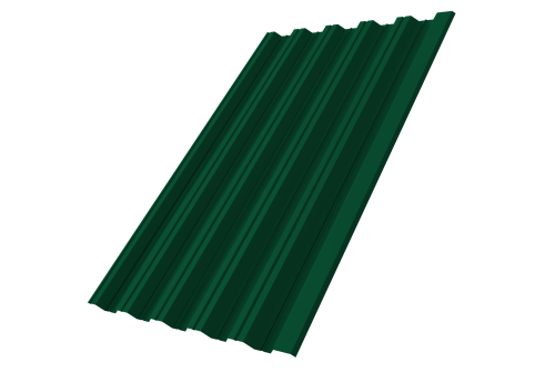 Профнастил НС35R 0,5 Satin Matt RAL 6005 зеленый мох