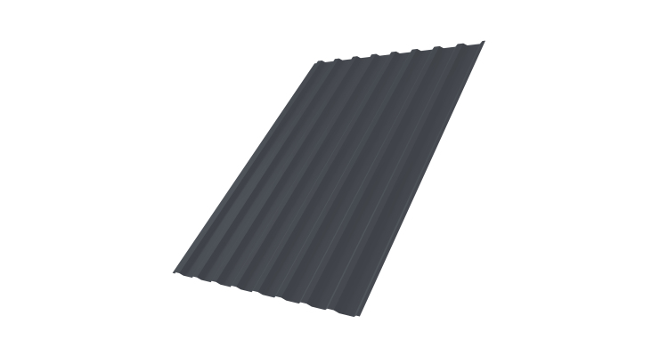 Профнастил С20B Grand Line 0,5 Drap TX RAL 7024 мокрый асфальт