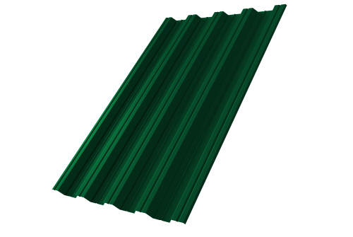 Профнастил НС44 0,5 Satin Matt TX RAL 6005 зеленый мох