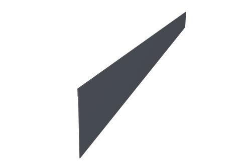 Ламель забора жалюзи Palermo стартовая/финишная для калиток и ворот 0,45 Drap TX RAL 7024 мокрый асфальт