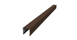 Планка вертикальная лицевая для забора жалюзи Palermo 0,5 PurLite Matt RAL 8017 шоколад (2,5м)